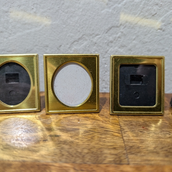 Vintage Tiny Ssilver Metal Flower Miniature Table Top Picture Frame Dollhouse x6 - Picture 6 of 10